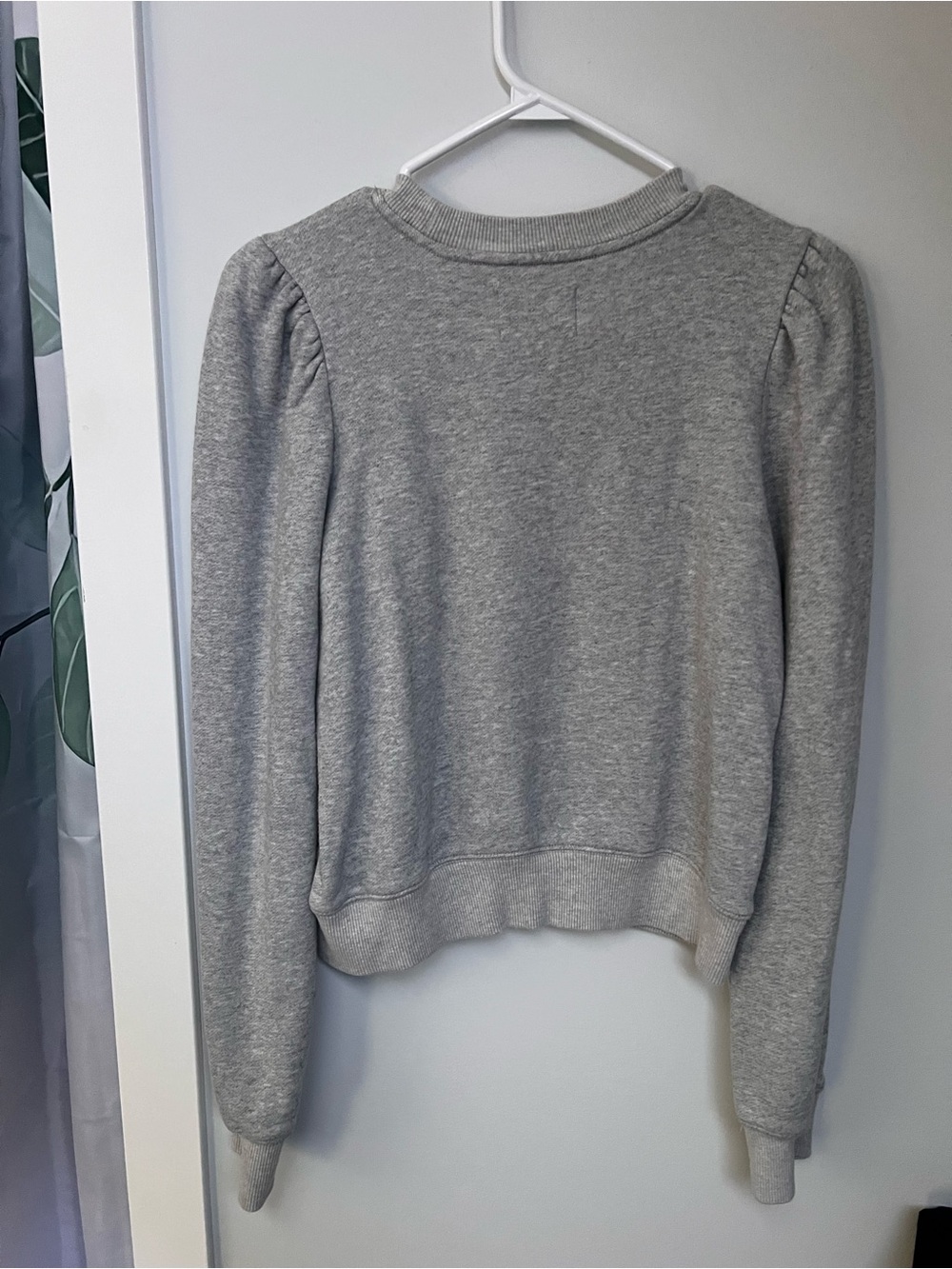Wilfred Light Grey Puff-Sleeve Crewneck Sweater - Picture 2 of 3